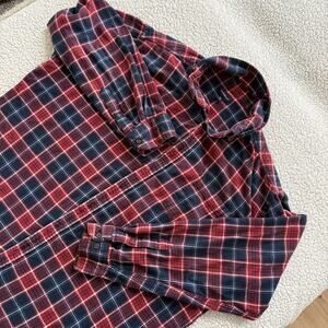 Croft And Barrow 100%cotton Checkered Flannel Button Up Size Xl Men’s Shirt